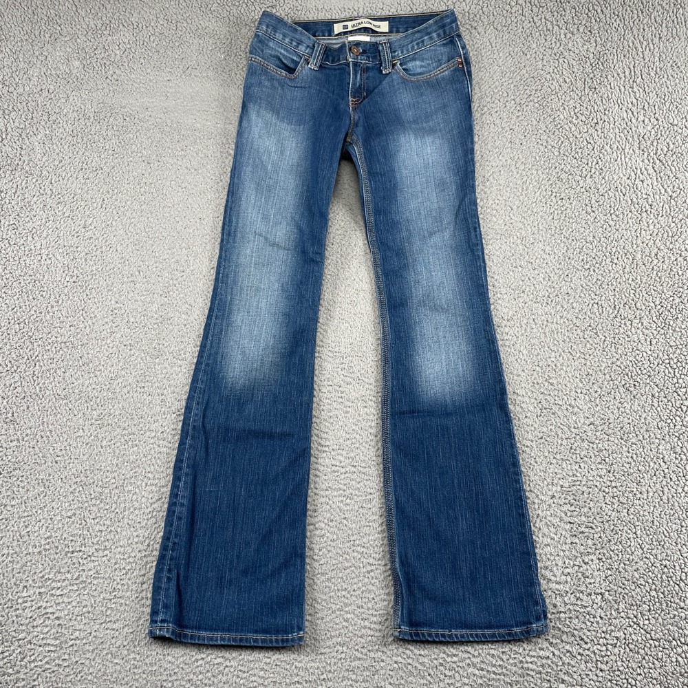 Gap Jeans Womens 1 Blue Ultra Low Rise Stretch Flare Leg Y2K Denim Pant 295745